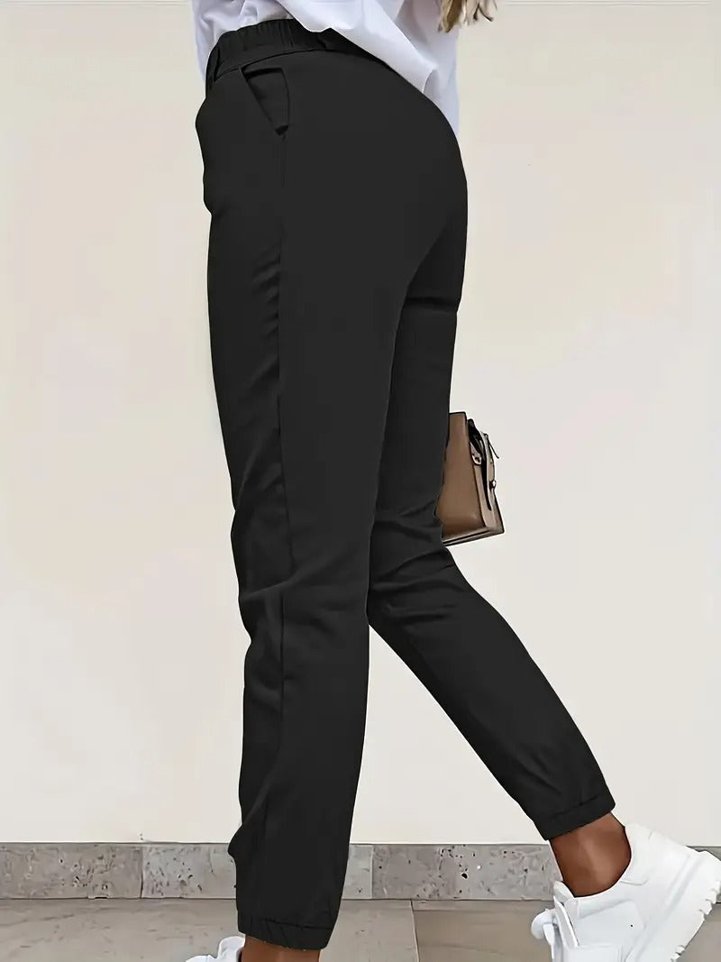 Women's Dark Slim Leg Trousers