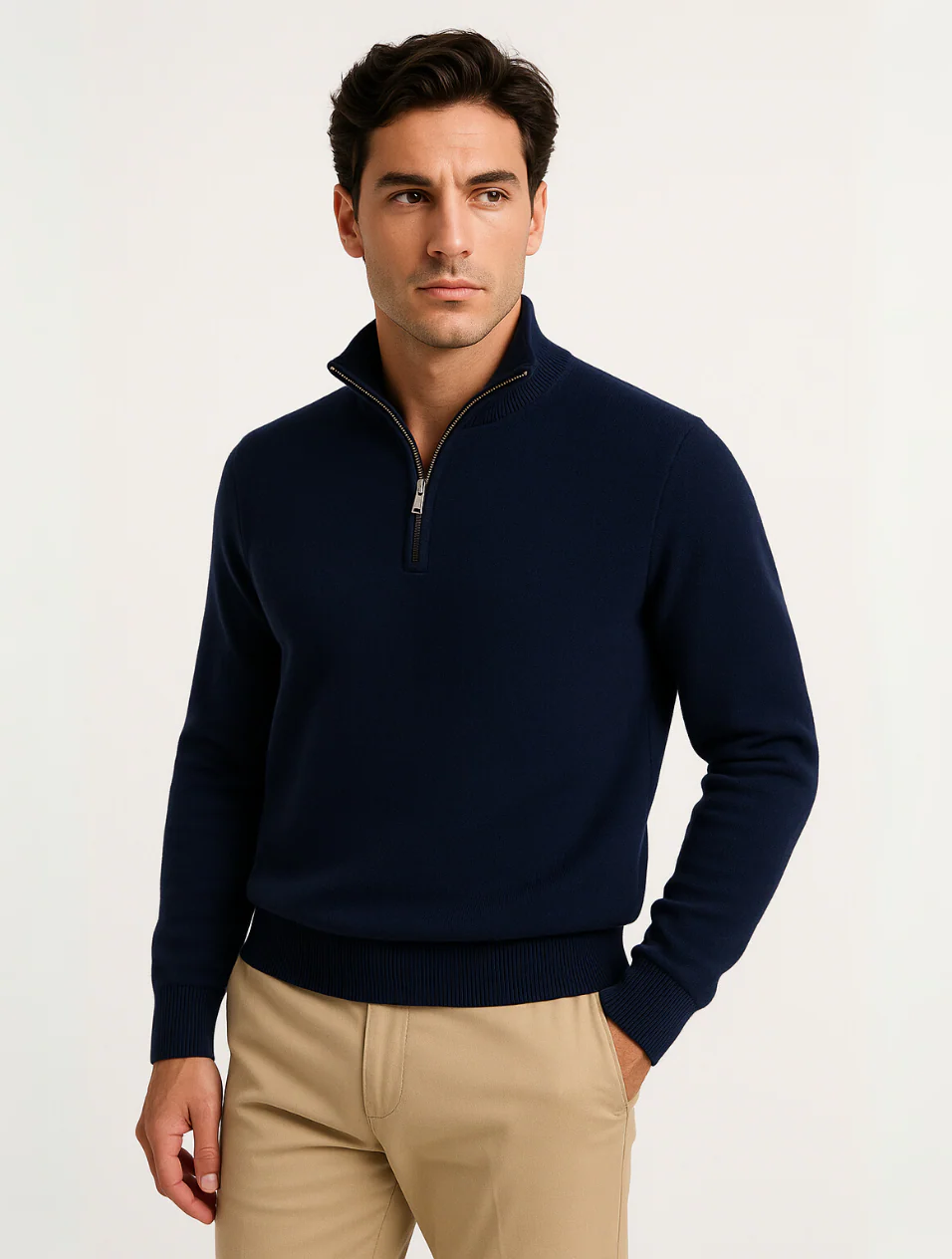 Classic Quarter Zip Men's Sweater