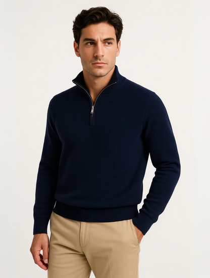 Classic Quarter Zip Men's Sweater