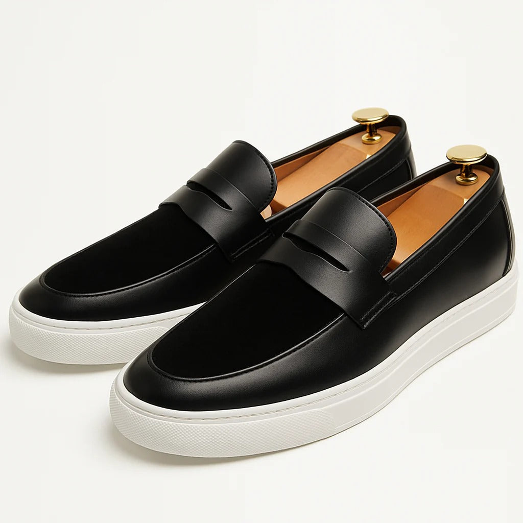 Comfortable Mens Slip On Leather Moccasin Shoes - Nocini