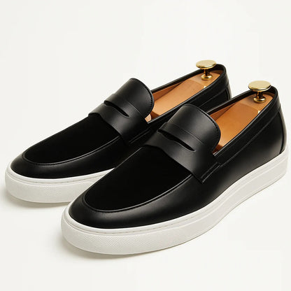 Comfortable Mens Slip On Leather Moccasin Shoes - Nocini