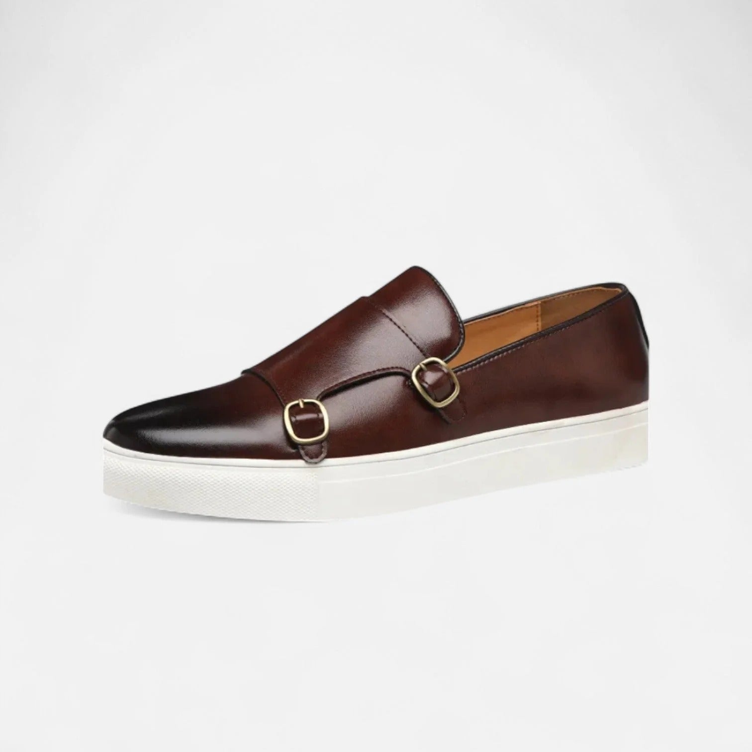 Classic Men's Leather Monk Strap Shoes - Nocini