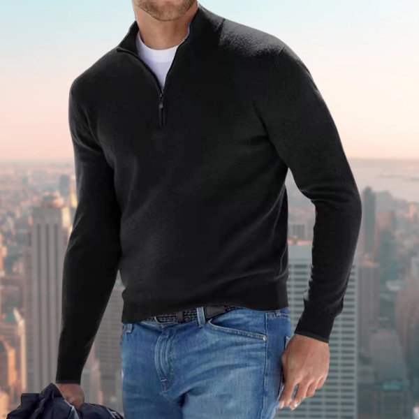 Comfortable Quarter Zip Men's Pullover Sweatshirt - Nocini