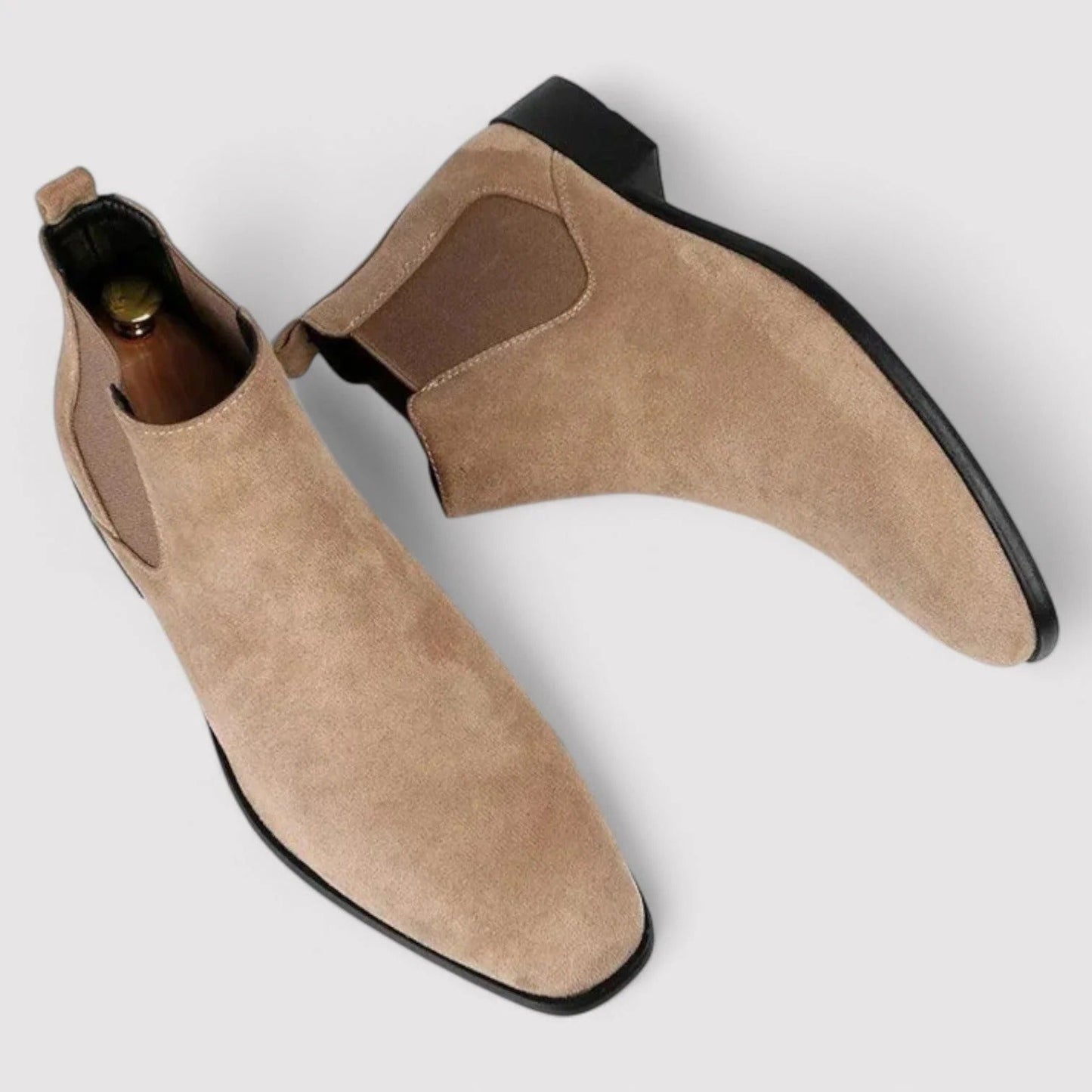 Comfortable Brown Suede Chelsea Ankle Boots
