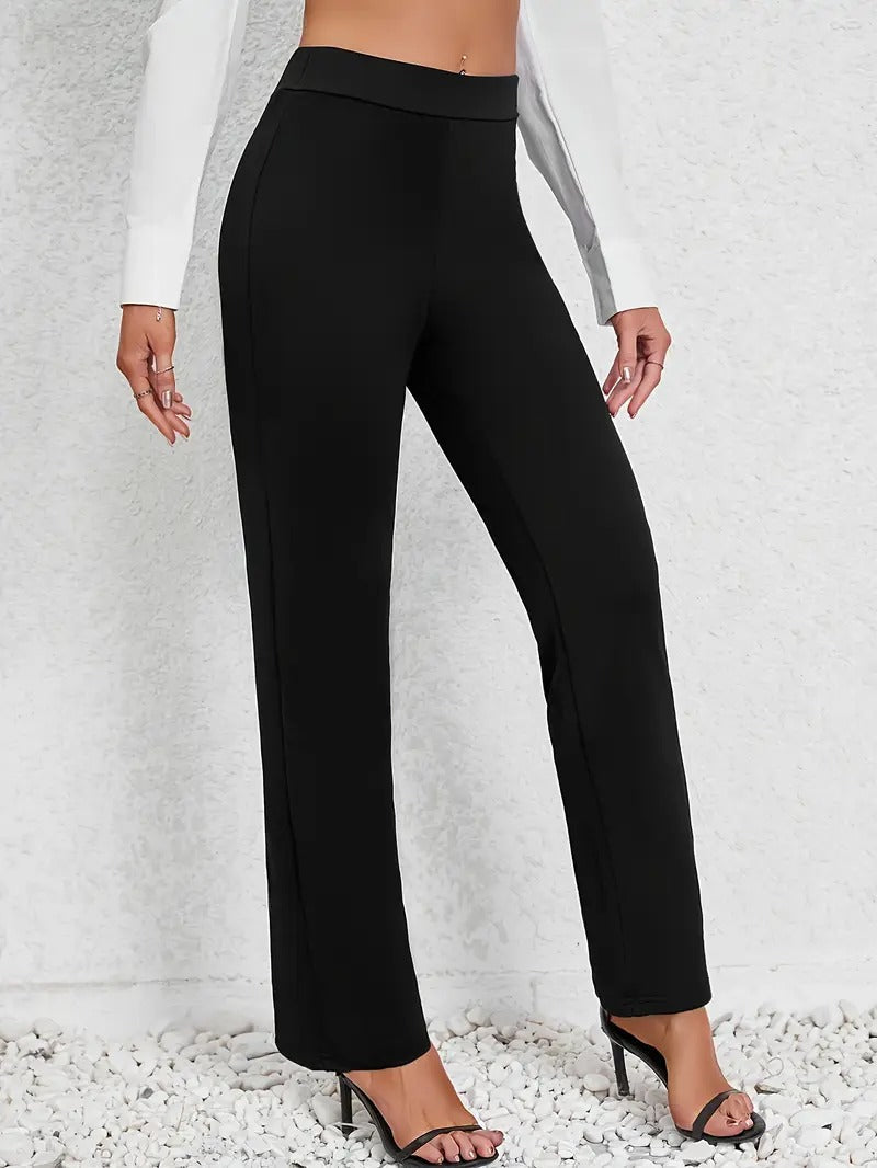 Women's Dark Straight Leg Trousers