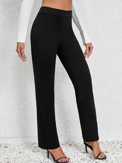 Women's Dark Straight Leg Trousers