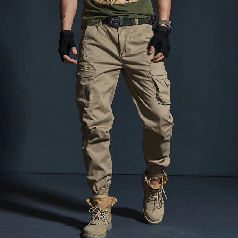 Men's Combat Pants - Relaxed Fit - Durable Cotton - Adjustable Cuffs - Nocini