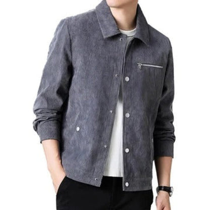 Classic Corduroy Mens Jacket with Zip Pocket