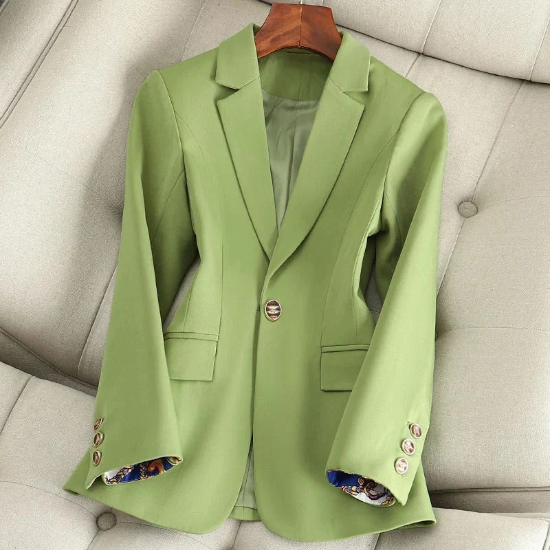 Tailored Fit Blazer with Shawl Collar and Pocket Details