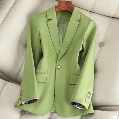 Tailored Fit Blazer with Shawl Collar and Pocket Details