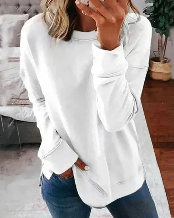 Comfy Women's Cotton Long Sleeve Sweatshirt