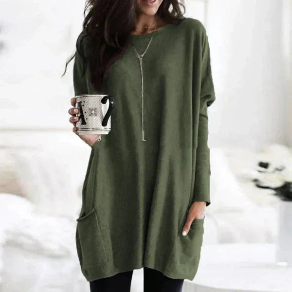 Comfy Women's Sweater Tunic with Pockets
