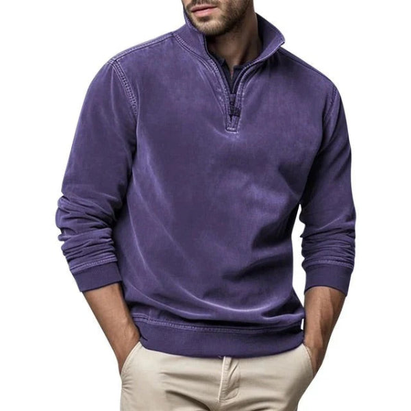 Men's Quarter Zip Soft Fleece Sweater