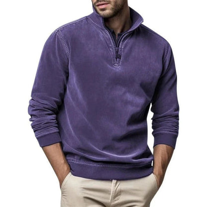 Men's Quarter Zip Soft Fleece Sweater