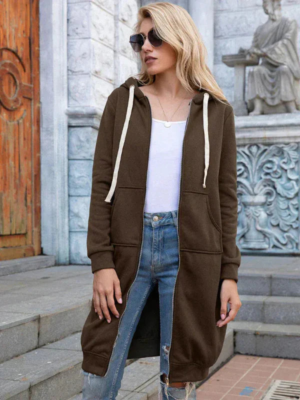 Cozy Women's Hooded Sweatshirt with Zipper