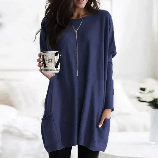 Comfy Women's Sweater Tunic with Pockets