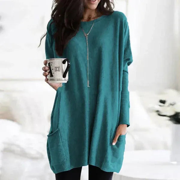 Comfy Women's Sweater Tunic with Pockets