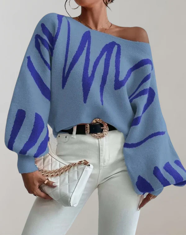 Casual Loose Fit Women's Cropped Sweater Top