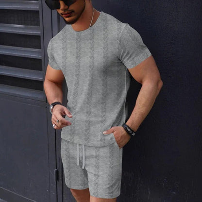 Casual Men's Tee and Shorts Set