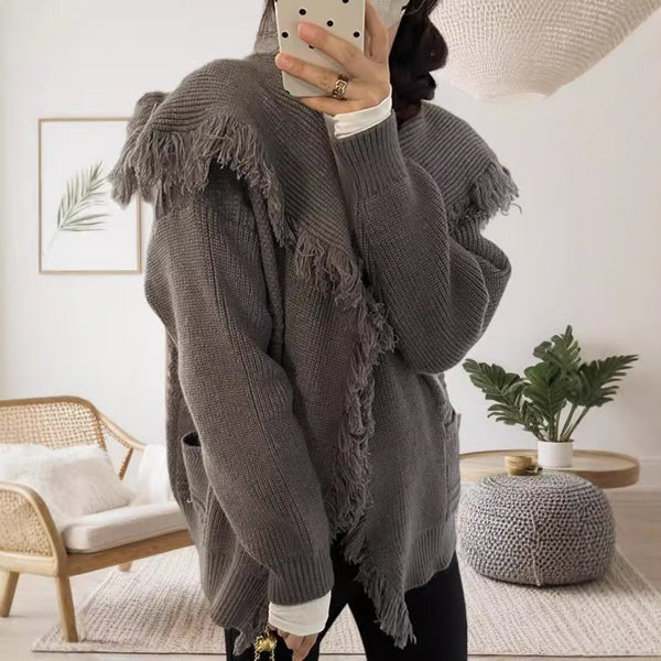 Cozy Women's Open Front Knit Cardigan