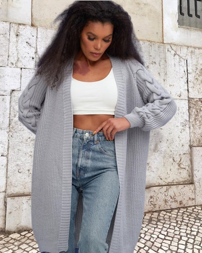 Cozy Women's Open Front Long Cardigan Coat