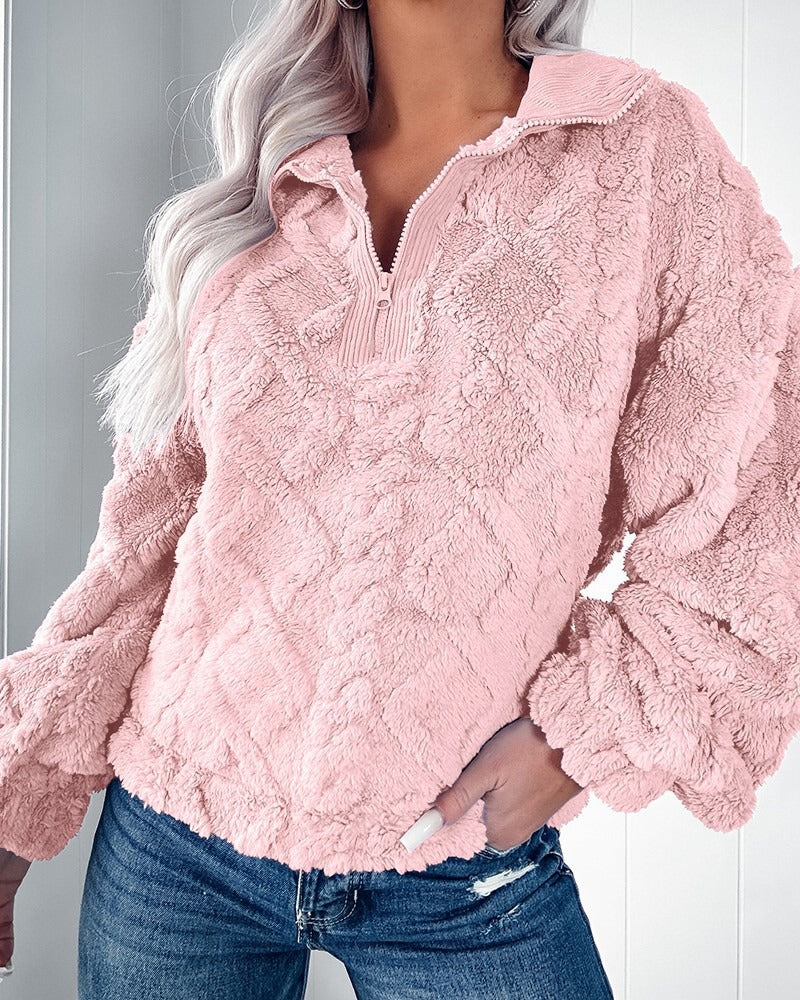 Cozy Women's Quilted Half Zip Sweater - Nocini