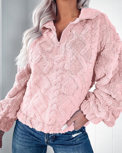 Cozy Women's Quilted Half Zip Sweater - Nocini