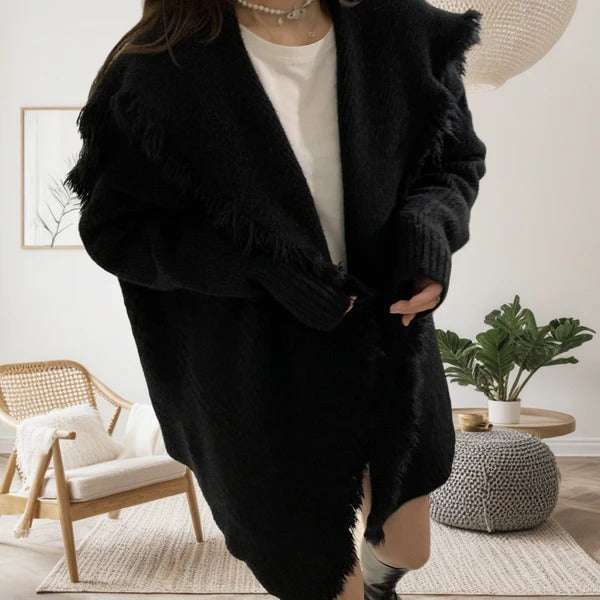Cozy Women's Open Front Knit Cardigan - Nocini