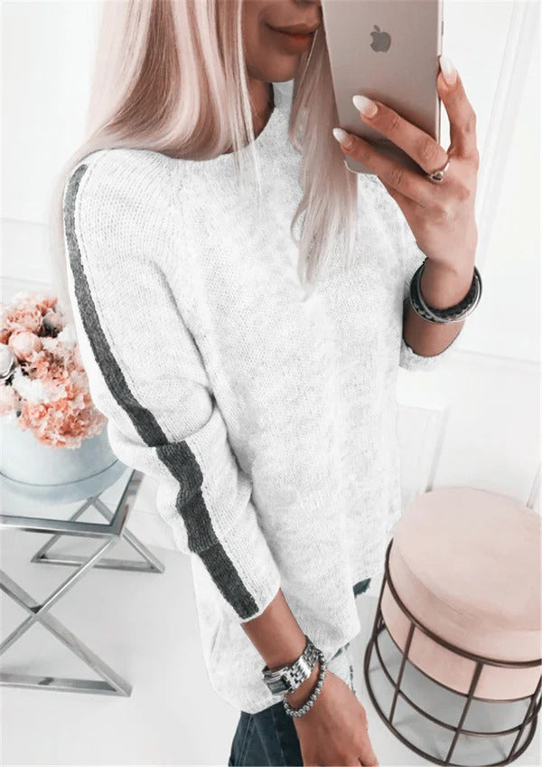 Comfy Women's Striped Cotton Sweater