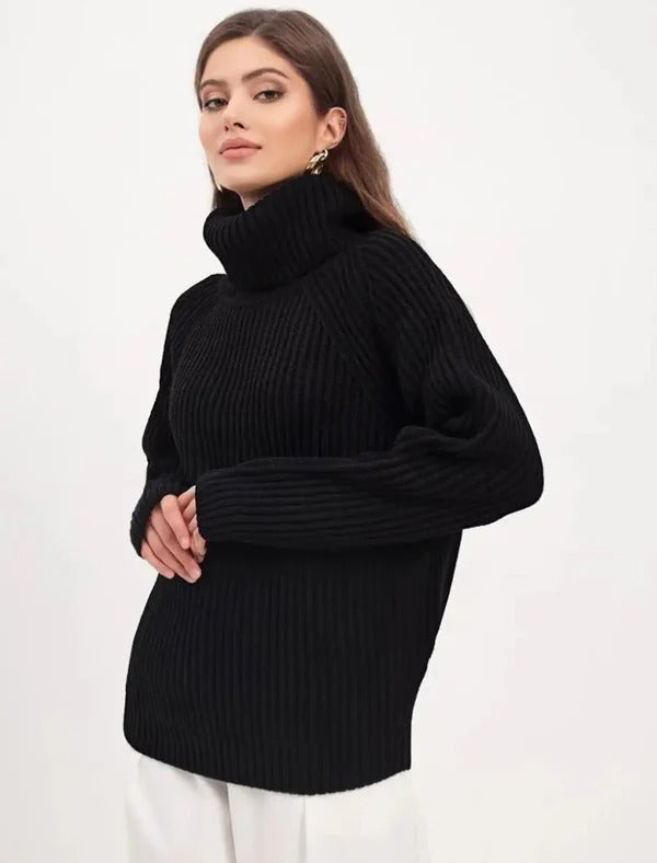 Cozy Women's High Neck Wool Sweater - Nocini