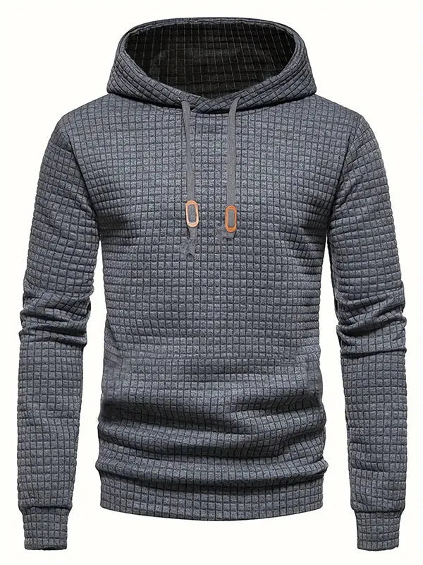 Warm Quilted Hoodie for Men Regular Fit