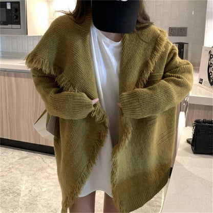 Cozy Women's Open Front Knit Cardigan