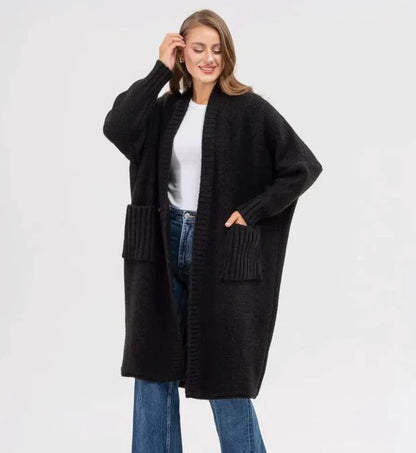 Cozy Women's Long Cardigan with Big Pockets