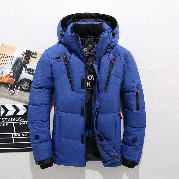 Warm Men's Puffer Jacket with Adjustable Hood - Nocini
