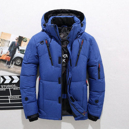 Warm Men's Puffer Jacket with Adjustable Hood - Nocini