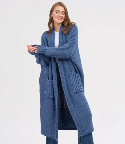 Cozy Women's Long Cardigan with Big Pockets