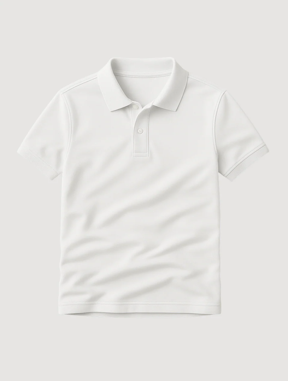 Classic White Mens Polo Shirt - Elegant Preppy Style