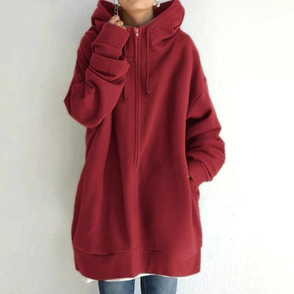 Cozy Women's Zip Up Fleece Hoodie