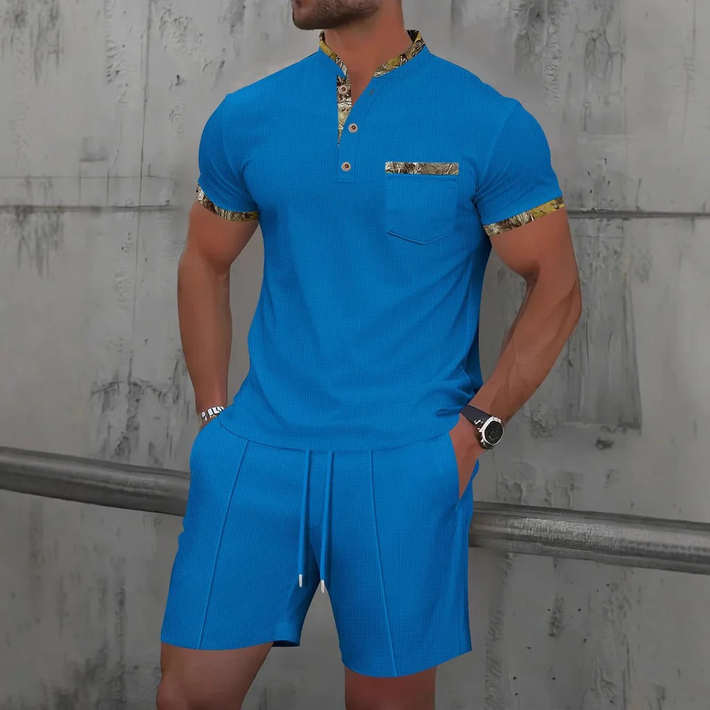 Men's Casual Short Sleeve Shirt and Shorts Set - Nocini