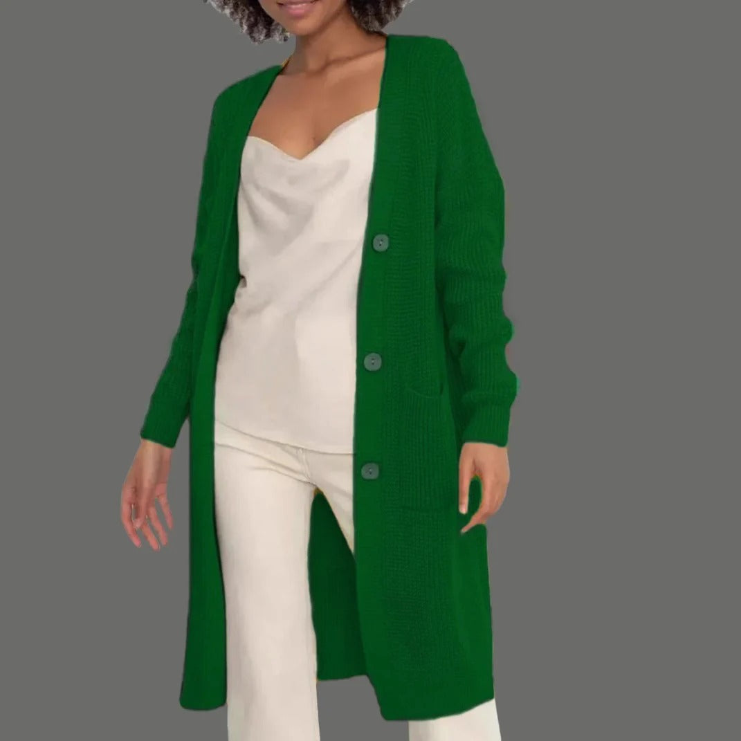 Cozy Women's Long Cardigan with Pockets