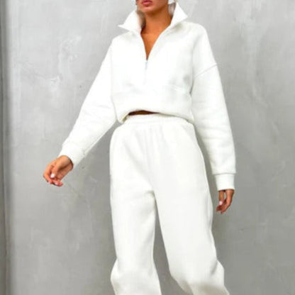 Comfortable Women's Jogger Set with Zip Up Hoodie