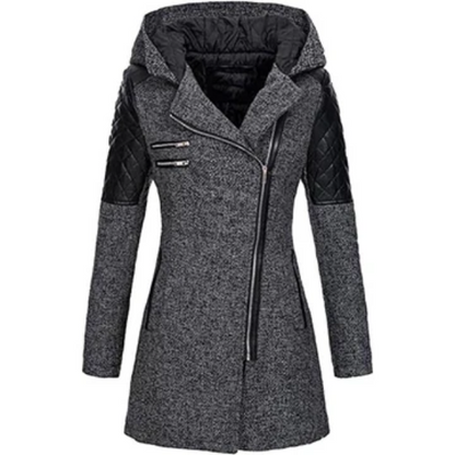 Slim Fit Womens Quilted Parka Jacket with Hood