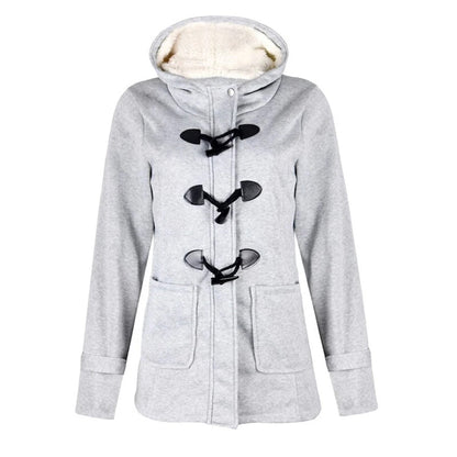Classic Fit Women's Parka Coat with Hood and Pockets - Nocini