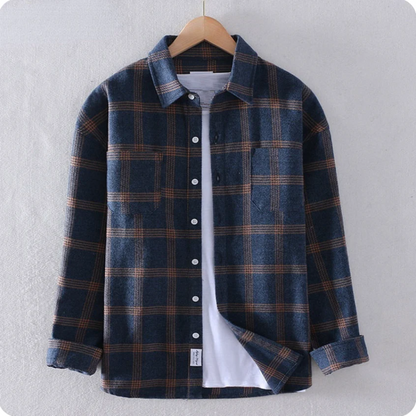Warm Plaid Flannel Shirt for Men