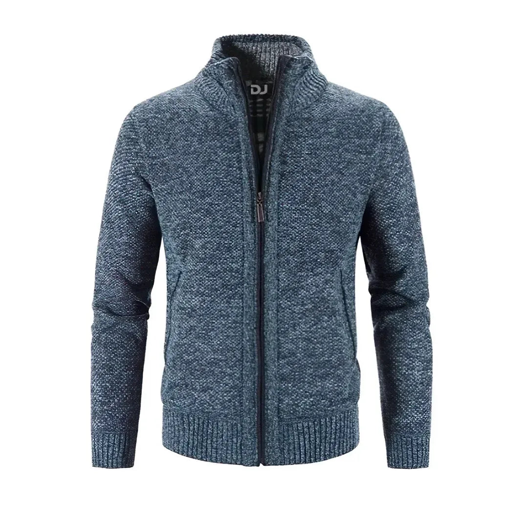 Men's Slim Fit Zip Cardigan Sweater