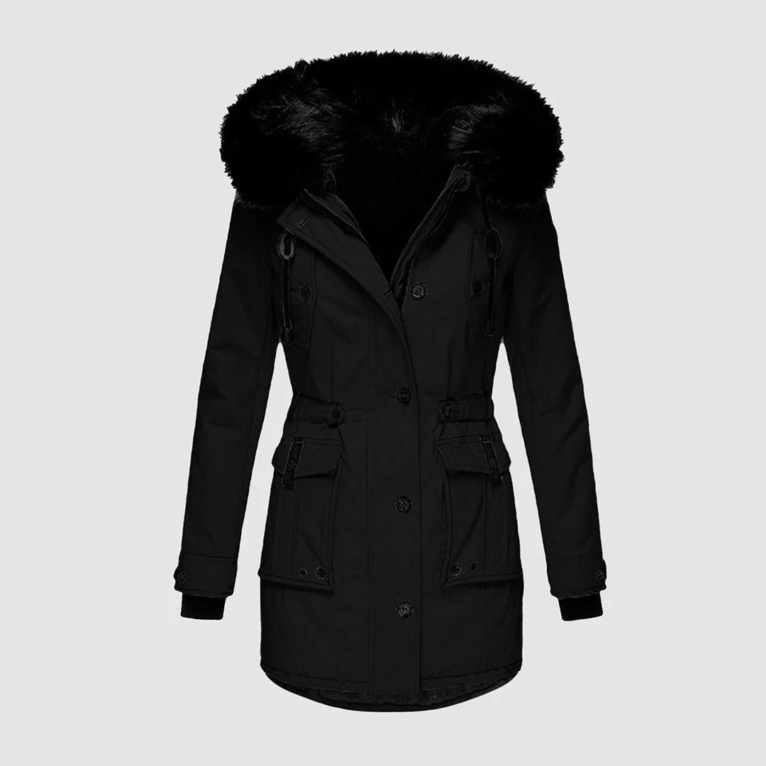 Warm Faux Fur Parka Coat for Women - Nocini