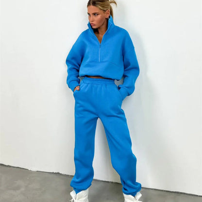 Comfortable Women's Jogger Set with Zip Up Hoodie - Nocini