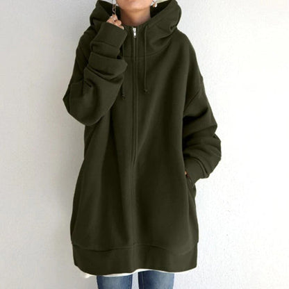 Cozy Women's Zip Up Fleece Hoodie