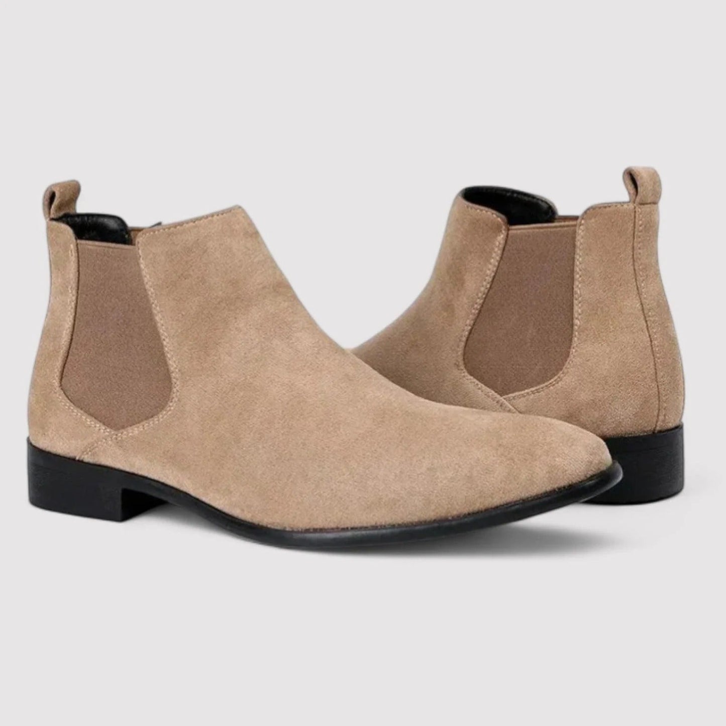 Comfortable Brown Suede Chelsea Ankle Boots
