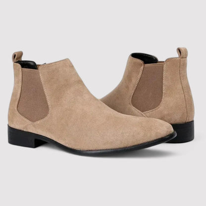 Comfortable Brown Suede Chelsea Ankle Boots